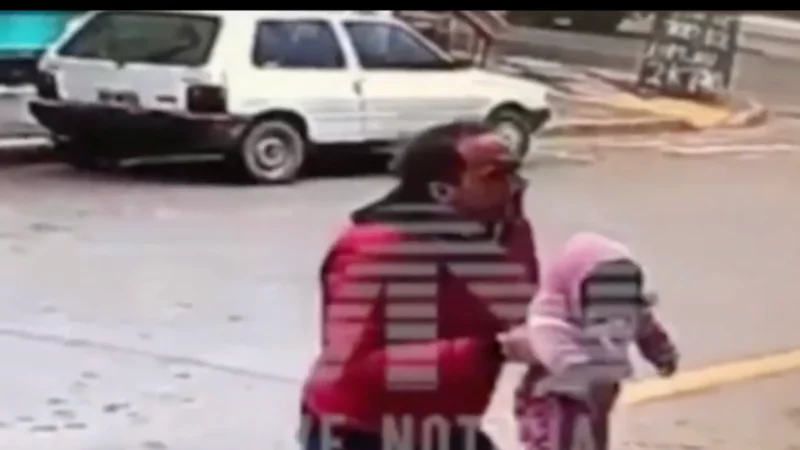 VIDEO: Vecino salvó a una bebé que gateaba sola por la calle