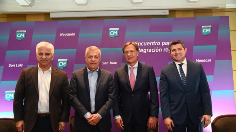 Claudio Poggi, Alfredo Cornejo, Rodolfo Suarez y Marcelo Orrego
